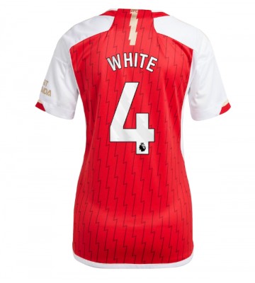 Arsenal Benjamin White #4 Replika Hjemmebanetrøje Dame 2023-24 Kortærmet